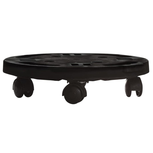 VidaXL Plantentrolley met wielen 170 kg diameter 30 cm zwart