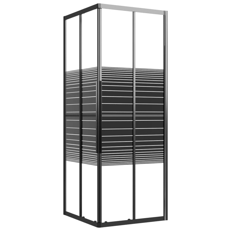Load image into Gallery viewer, Vidaxl douchecabine strepen 70x70x180 cm esg zwart

