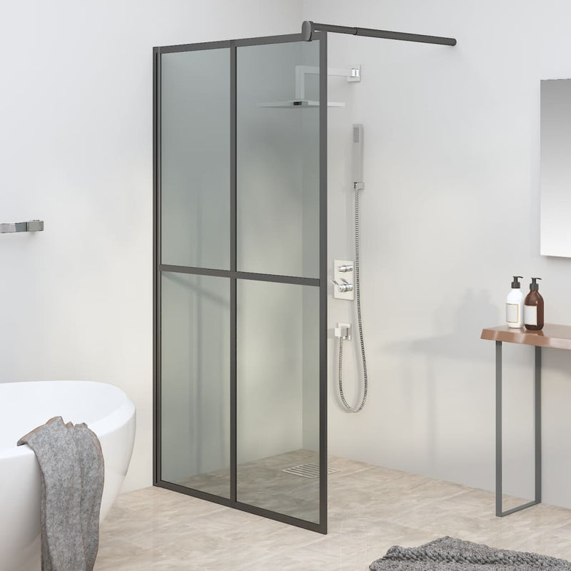 Load image into Gallery viewer, VidaXL Inloopdouchescherm 118x190 cm donker gehard glas
