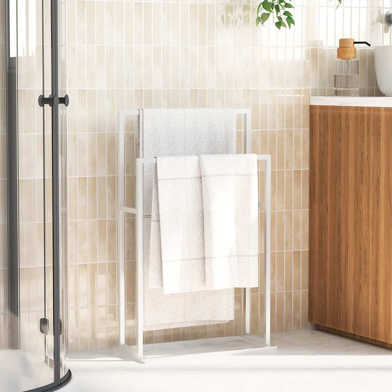Load image into Gallery viewer, Vidaxl handdoekenrek vrijstaand 48x24x78,5 cm ijzer wit
