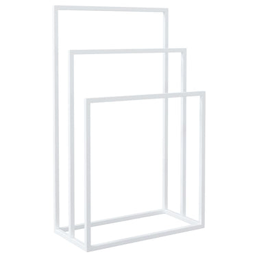Vidaxl handdoekenrek vrijstaand 48x24x79 cm ijzer wit