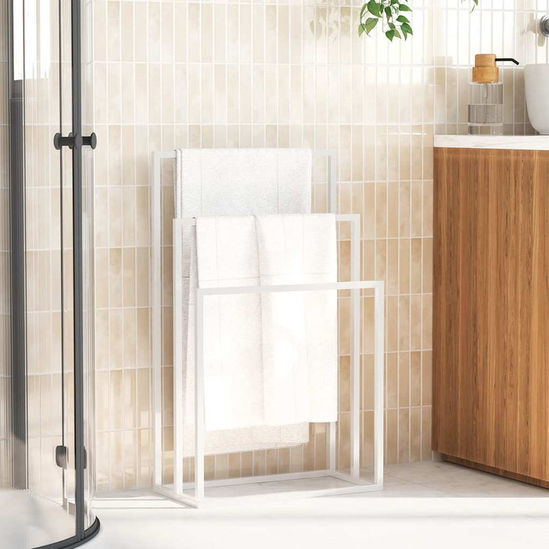 Load image into Gallery viewer, Vidaxl handdoekenrek vrijstaand 48x24x79 cm ijzer wit
