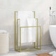 Vidaxl handdoekenrek vrijstaand 48x24x79 cm ijzer goudkleurig