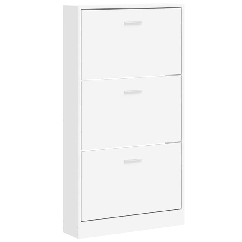 Load image into Gallery viewer, Vidaxl schoenenkast wit 59x17x108 cm bewerkt hout
