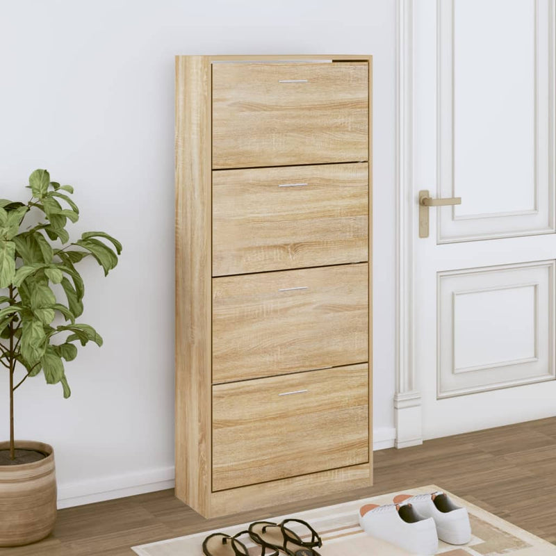 Load image into Gallery viewer, Vidaxl schoenenkast 63x24x147 cm bewerkt hout sonoma eikenkleurig
