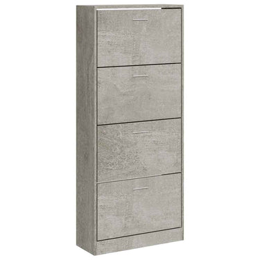 Vidaxl schoenenkast 63x24x147 cm bewerkt hout betongrijs