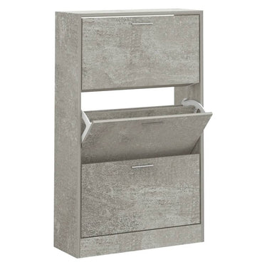 Vidaxl schoenenkast 63x24x103 cm bewerkt hout betongrijs