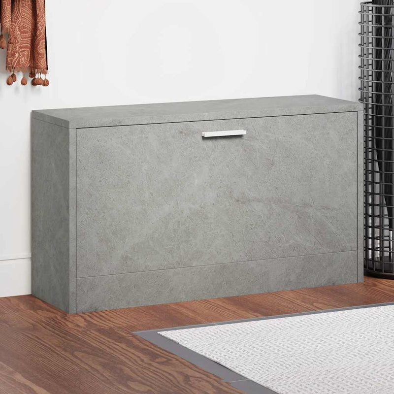 Load image into Gallery viewer, Vidaxl schoenenbank 80x24x45 cm bewerkt hout betongrijs

