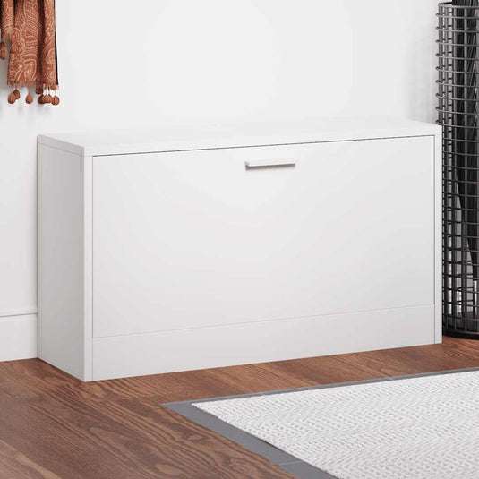 Vidaxl schoenenrek 80x24x45 cm bewerkt hout hoogglans wit