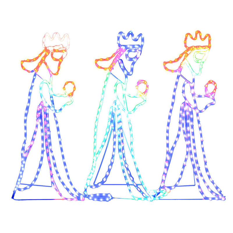 Load image into Gallery viewer, Vidaxl kerstfiguren drie koningen met 504 led's 99,5x45,5 cm

