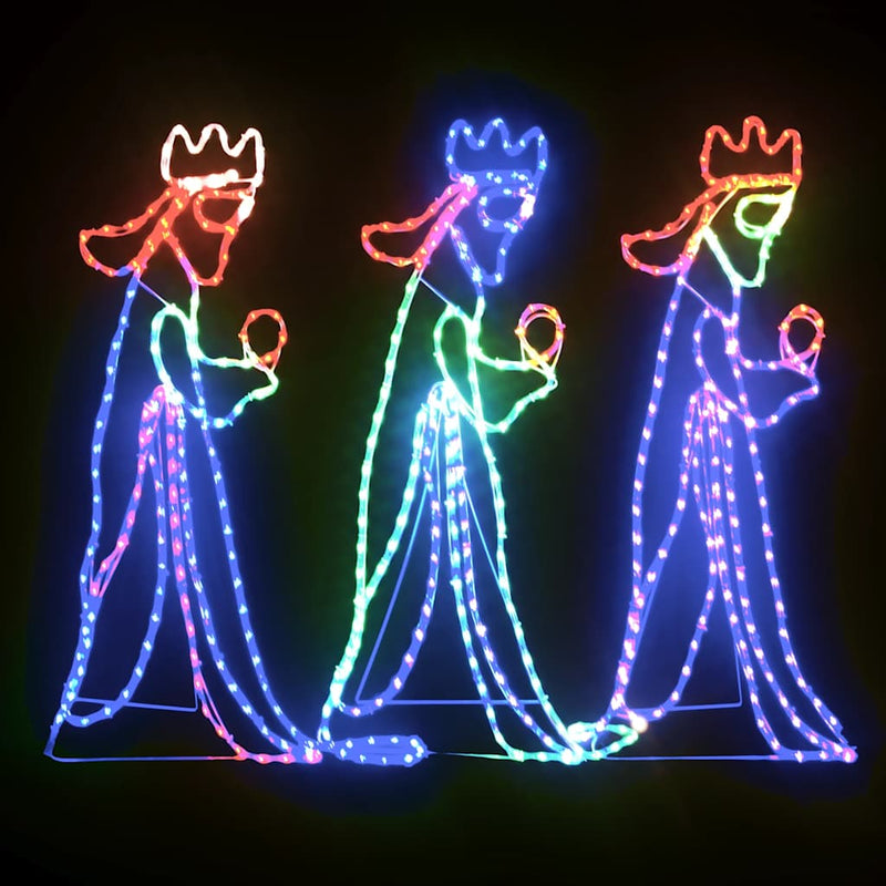 Load image into Gallery viewer, Vidaxl kerstfiguren drie koningen met 504 led's 99,5x45,5 cm
