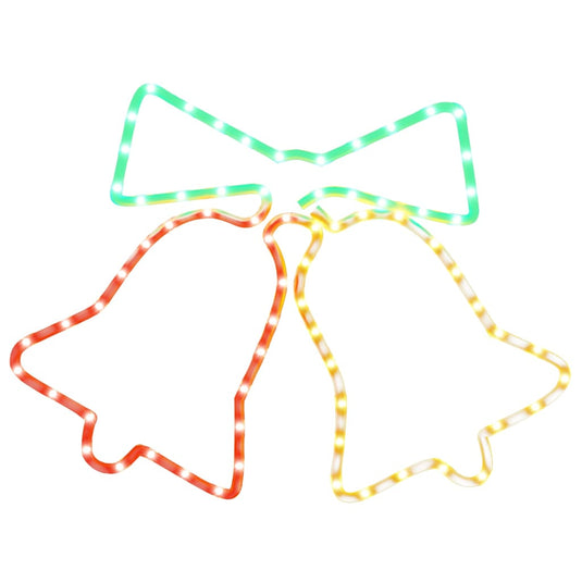 Vidaxl kerstfiguur klokken met 72 led's 50x56 cm