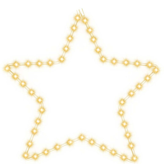 Vidaxl kerstfiguur ster met 48 warmwitte led's 56 cm