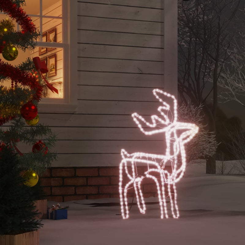 Load image into Gallery viewer, VidaXL Kerstfiguur rendier warmwit 76x42x87 cm
