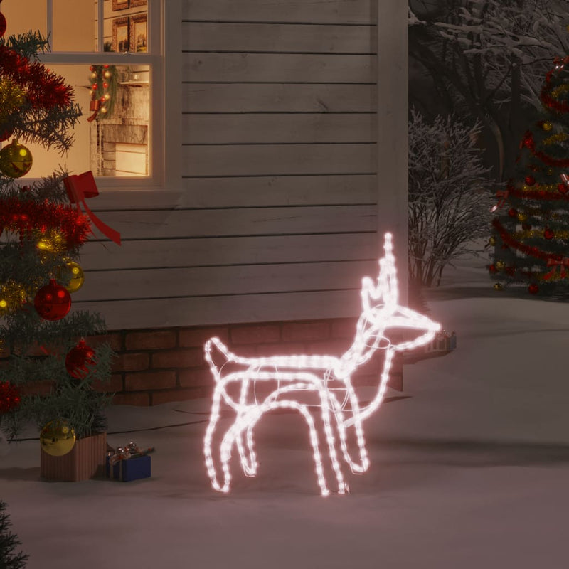Load image into Gallery viewer, Vidaxl kerstfiguur rendier warmwit 60x30x60 cm
