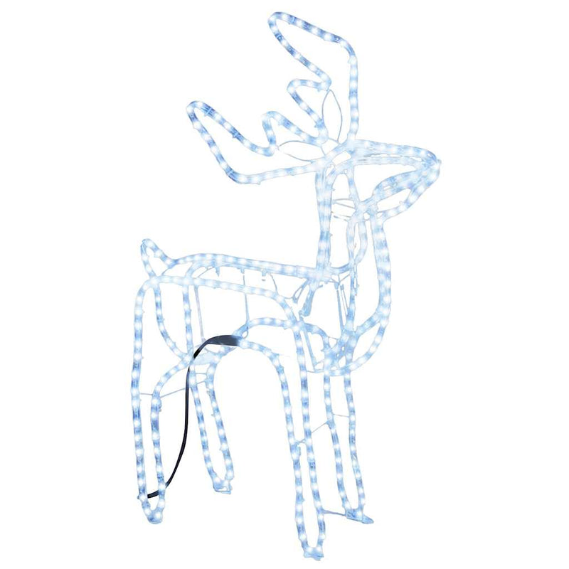 Load image into Gallery viewer, Vidaxl kerstfiguur rendier koudwit 76x42x87 cm
