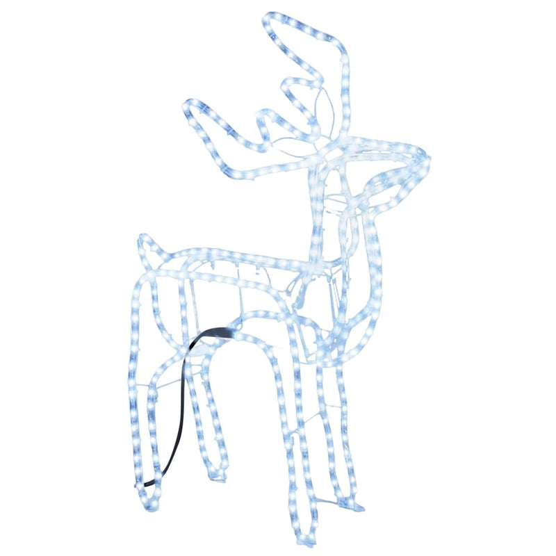 Load image into Gallery viewer, Vidaxl kerstfiguur rendier koudwit 76x42x87 cm
