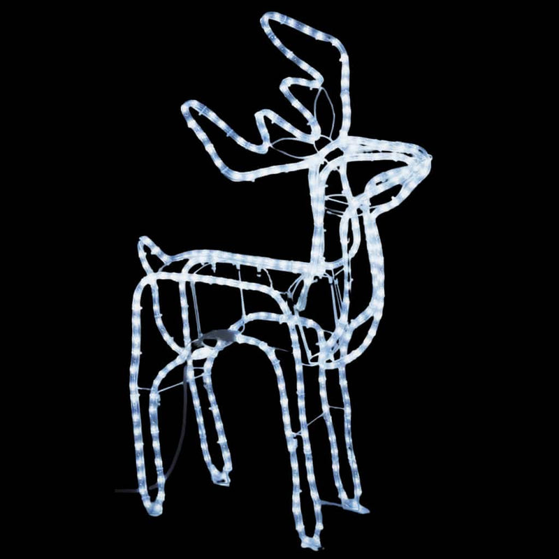Load image into Gallery viewer, Vidaxl kerstfiguur rendier koudwit 76x42x87 cm
