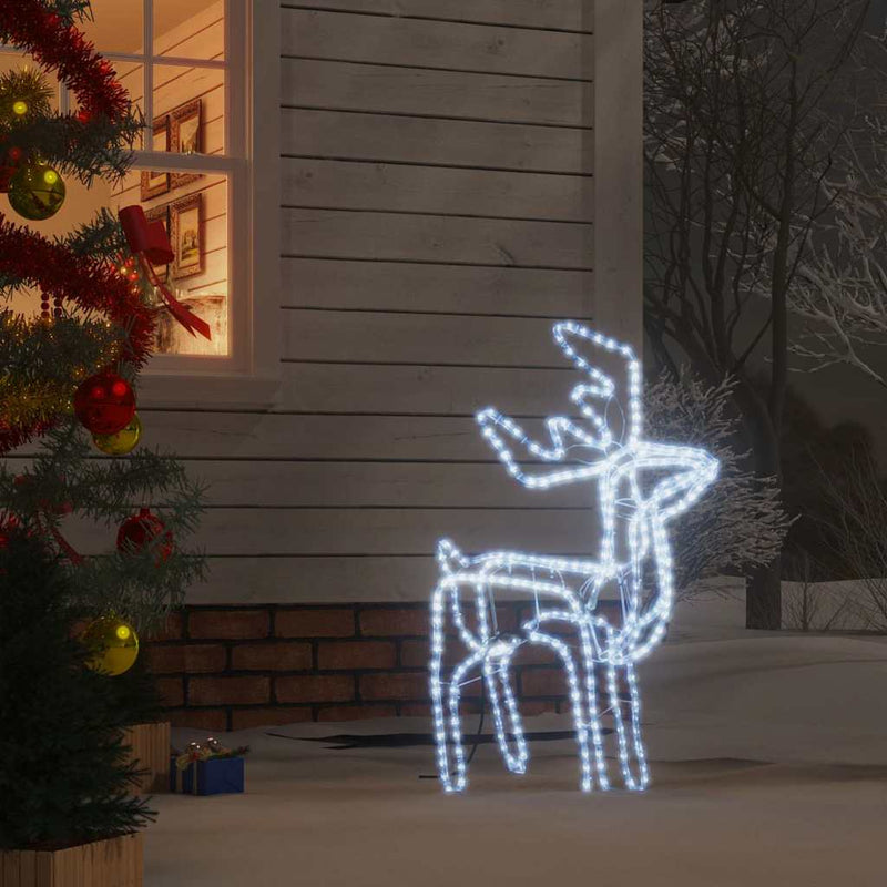 Load image into Gallery viewer, Vidaxl kerstfiguur rendier koudwit 76x42x87 cm

