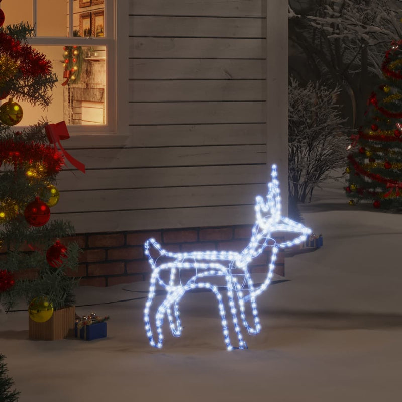 Load image into Gallery viewer, Vidaxl kerstfiguur rendier koudwit 60x30x60 cm
