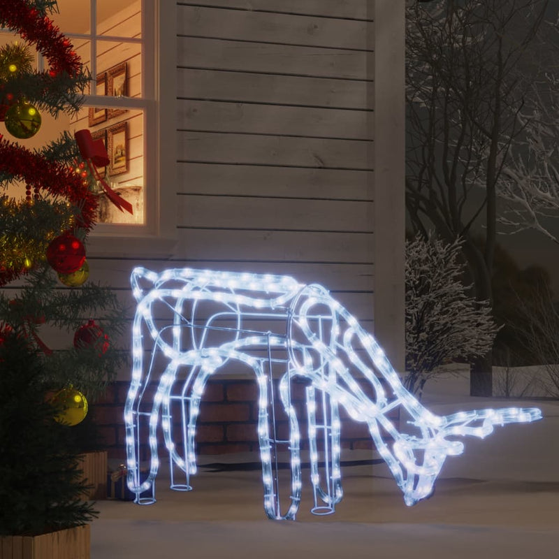 Load image into Gallery viewer, Vidaxl kerstverlichting rendieren koudwit 73x31x45 cm
