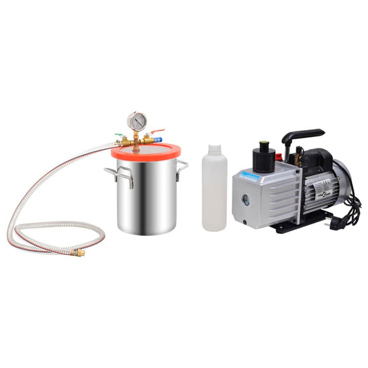 Vidaxl vacuümkamer met 2-traps pomp 5,5 l