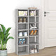 Vidaxl schoenenrekken 2 st 27,5x27x102 cm bewerkt hout grijs sonoma