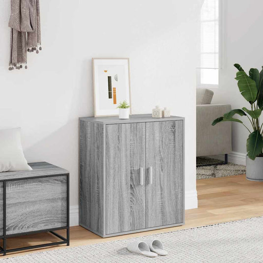 Vidaxl schoenenkast 60x35x70 cm bewerkt hout grijs sonoma eikenkleurig