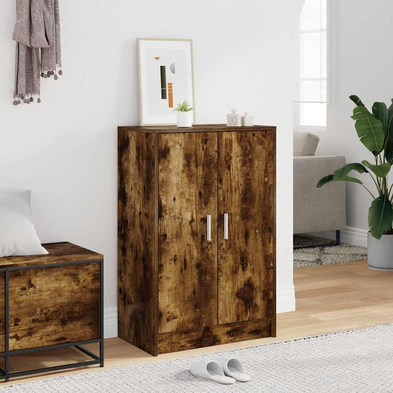 Load image into Gallery viewer, Vidaxl schoenenkast 60x35x92 cm bewerkt hout gerookt eikenkleurig
