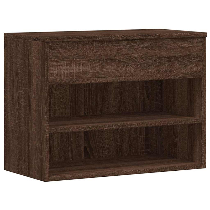 Load image into Gallery viewer, Vidaxl schoenenbank 60x30x45 cm bewerkt hout bruin eikenkleur

