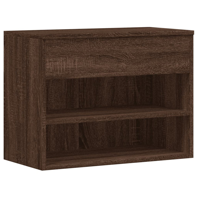 Load image into Gallery viewer, Vidaxl schoenenbank 60x30x45 cm bewerkt hout bruin eikenkleur
