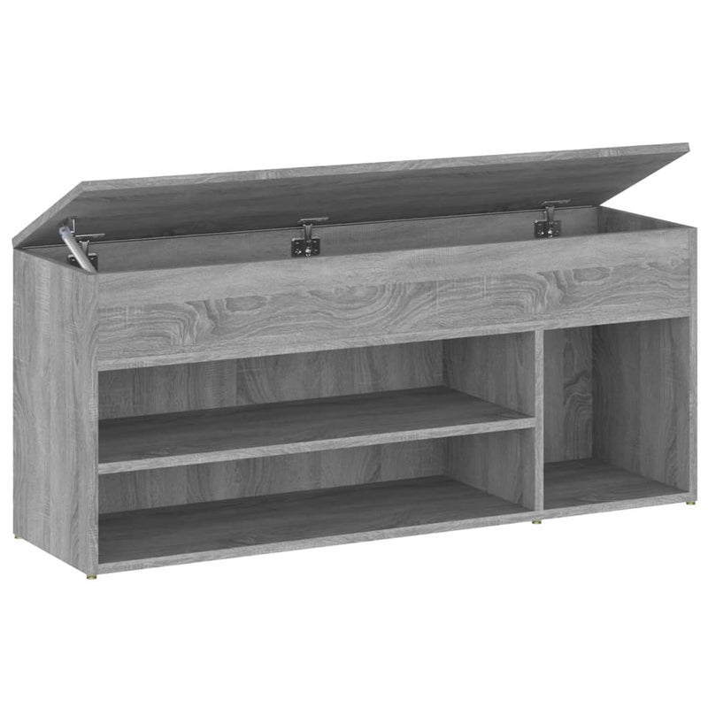 Load image into Gallery viewer, Vidaxl schoenenbank 105x30x45 cm bewerkt hout grijs sonoma eikenkleur
