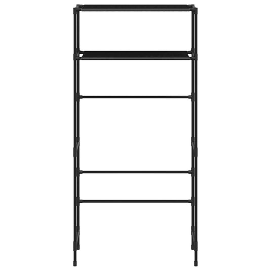 Vidaxl wasmachinerek 2-laags 69x28x143 cm ijzer zwart