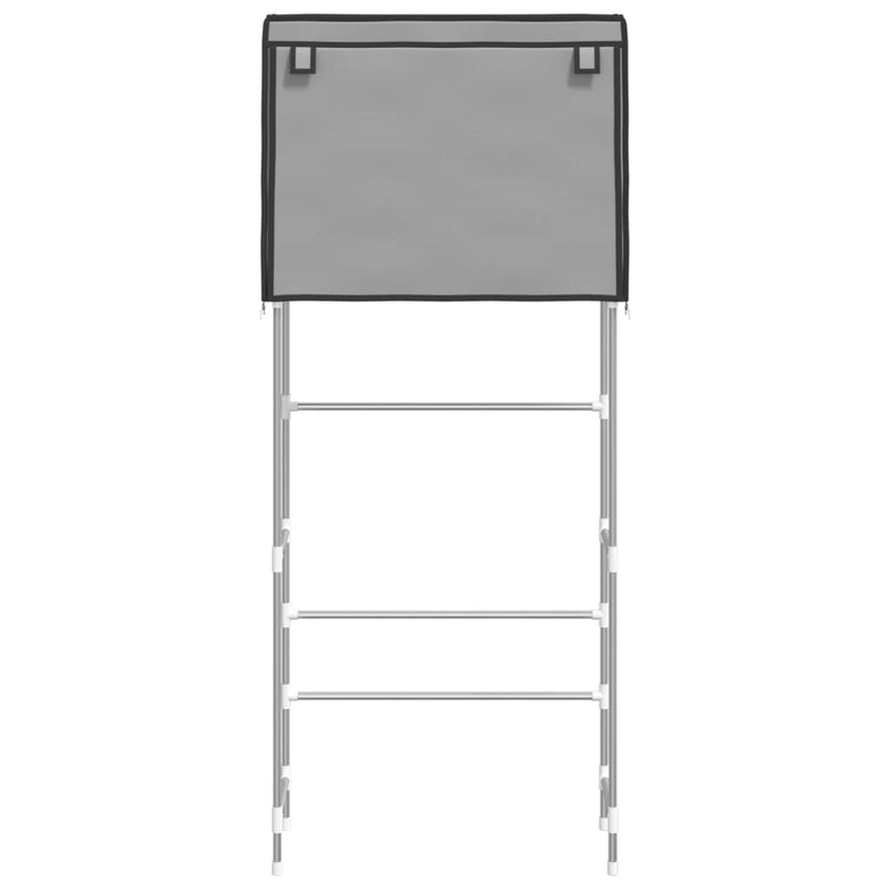 Load image into Gallery viewer, Vidaxl opbergrek voor boven wasmachine 2-laags 71x29,5x170,5 cm grijs
