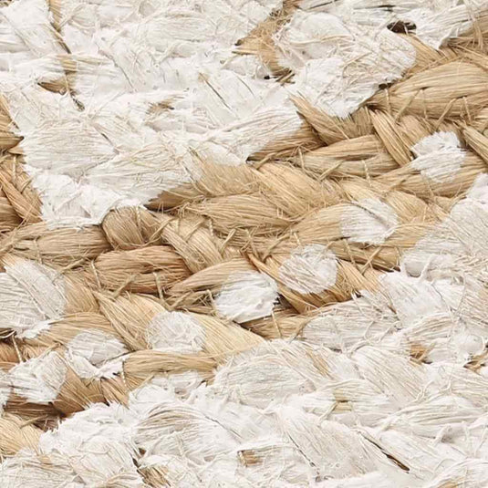 Vidaxl tapijt met print rond 180 cm gevlochten jute