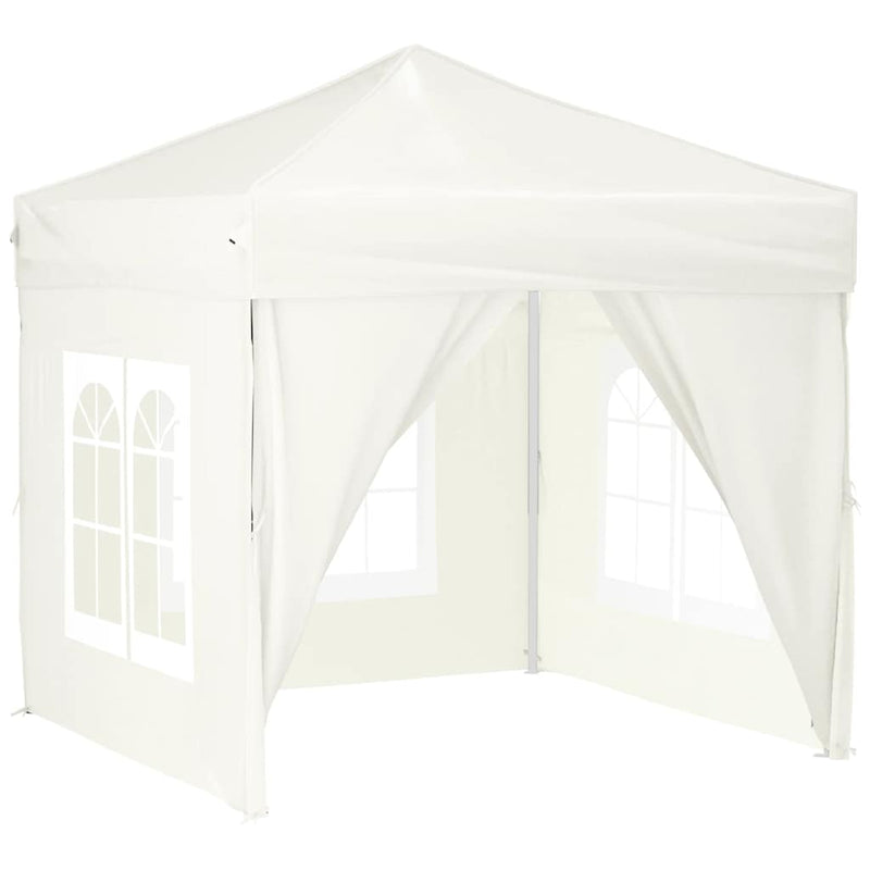 Load image into Gallery viewer, Vidaxl partytent inklapbaar met zijwanden 2x2 m crèmekleurig
