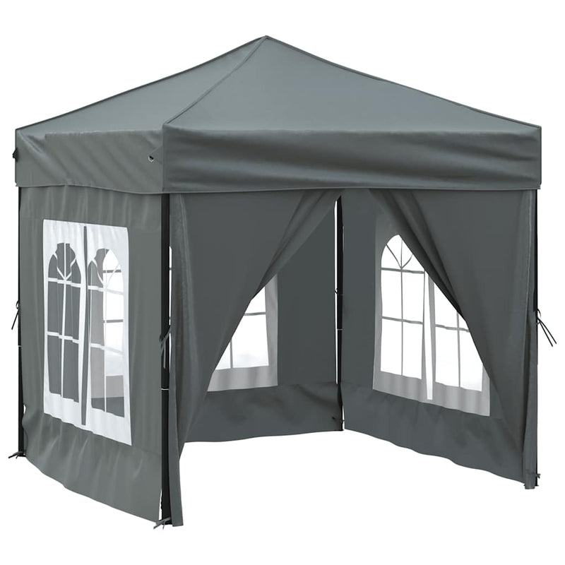 Load image into Gallery viewer, Vidaxl partytent inklapbaar met zijwanden 2x2 m antracietkleurig
