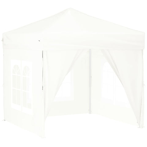 VidaXL Partytent inklapbaar met zijwanden 2x2 m wit