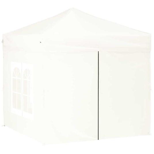 Vidaxl partytent inklapbaar met zijwanden 2x2 m wit