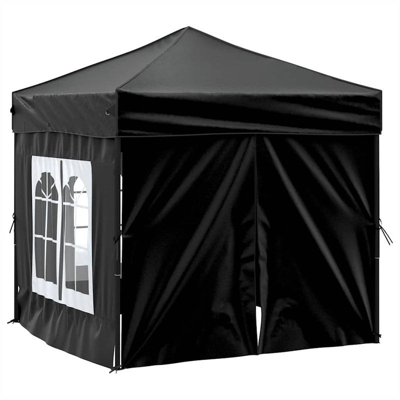 Load image into Gallery viewer, Vidaxl partytent inklapbaar met zijwanden 2x2 m zwart
