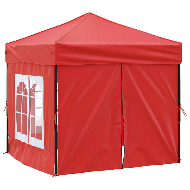 Load image into Gallery viewer, Vidaxl partytent inklapbaar met zijwanden 2x2 m rood
