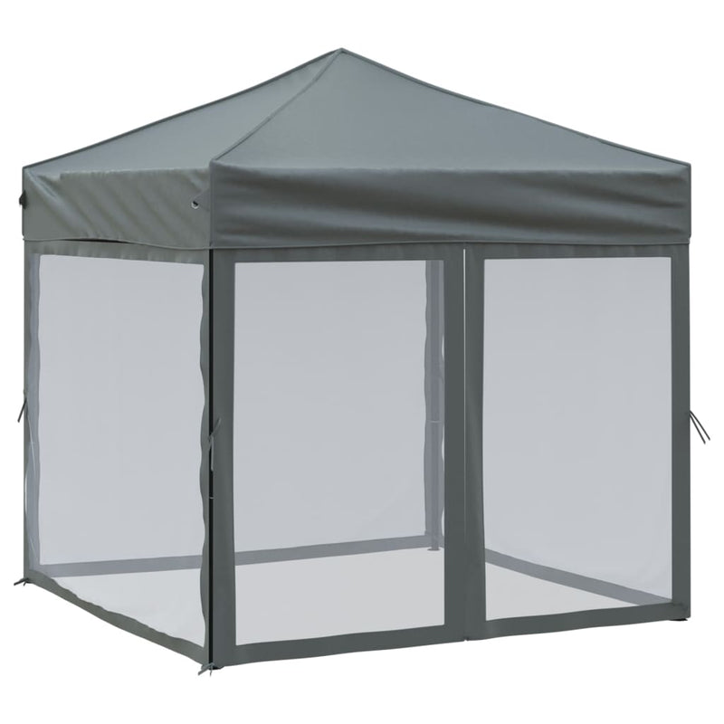 Load image into Gallery viewer, Vidaxl partytent inklapbaar met zijwanden 2x2 m antracietkleurig
