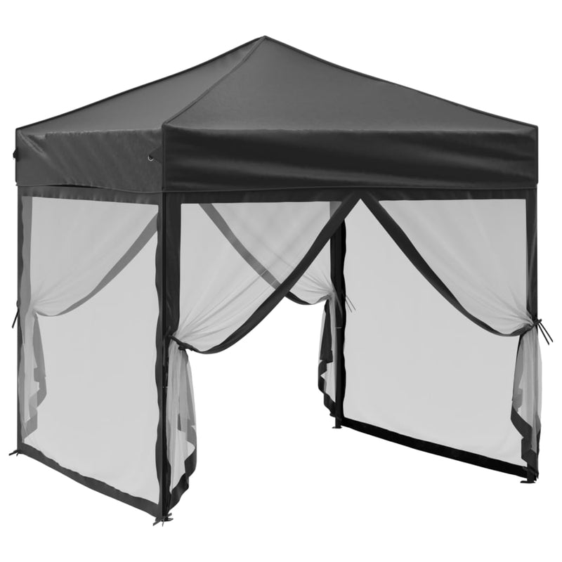 Load image into Gallery viewer, Vidaxl partytent inklapbaar met zijwanden 2x2 m zwart
