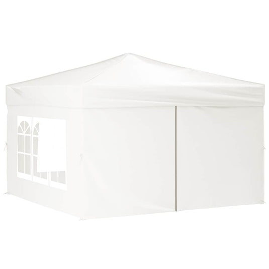 Vidaxl partytent inklapbaar met zijwanden 3x3 m wit