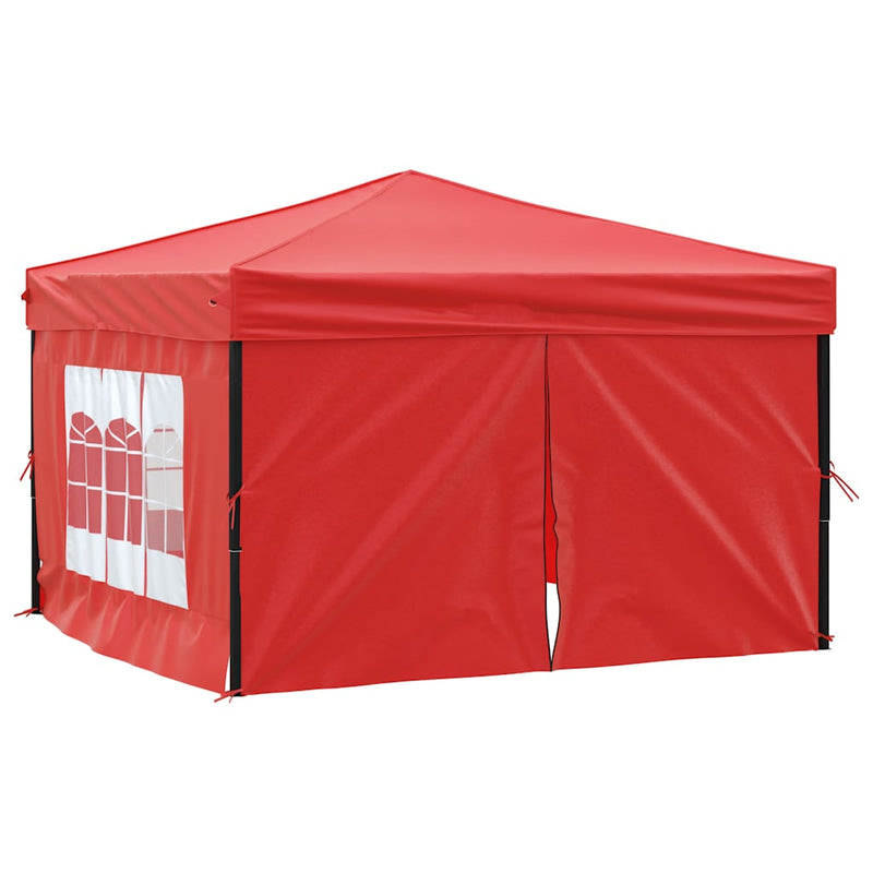 Load image into Gallery viewer, Vidaxl partytent inklapbaar met zijwanden 3x3 m rood
