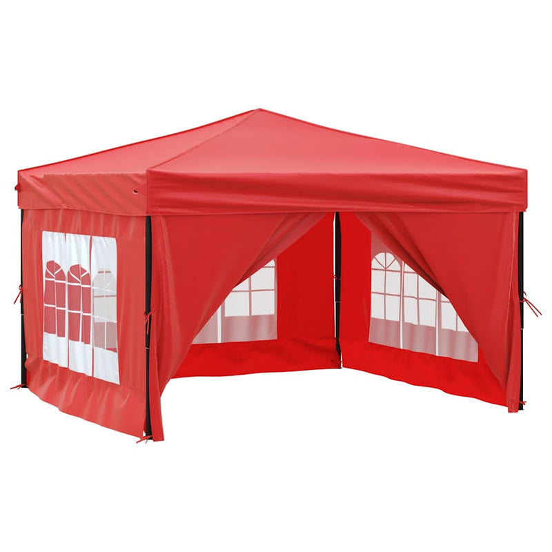 Load image into Gallery viewer, Vidaxl partytent inklapbaar met zijwanden 3x3 m rood

