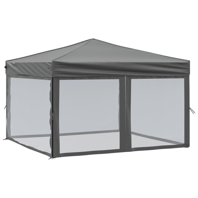 Load image into Gallery viewer, Vidaxl partytent inklapbaar met zijwanden 3x3 m antracietkleurig
