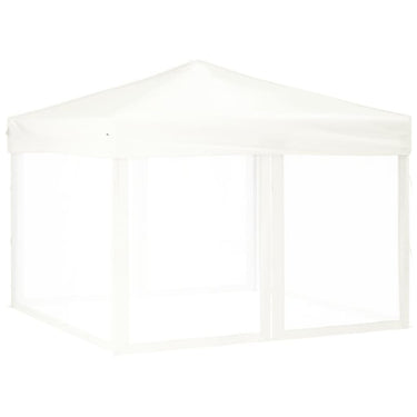 Vidaxl partytent inklapbaar met zijwanden 3x3 m wit