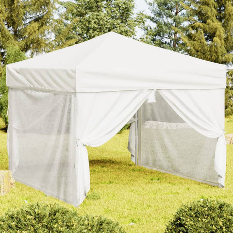 VidaXL Partytent inklapbaar met zijwanden 3x3 m wit