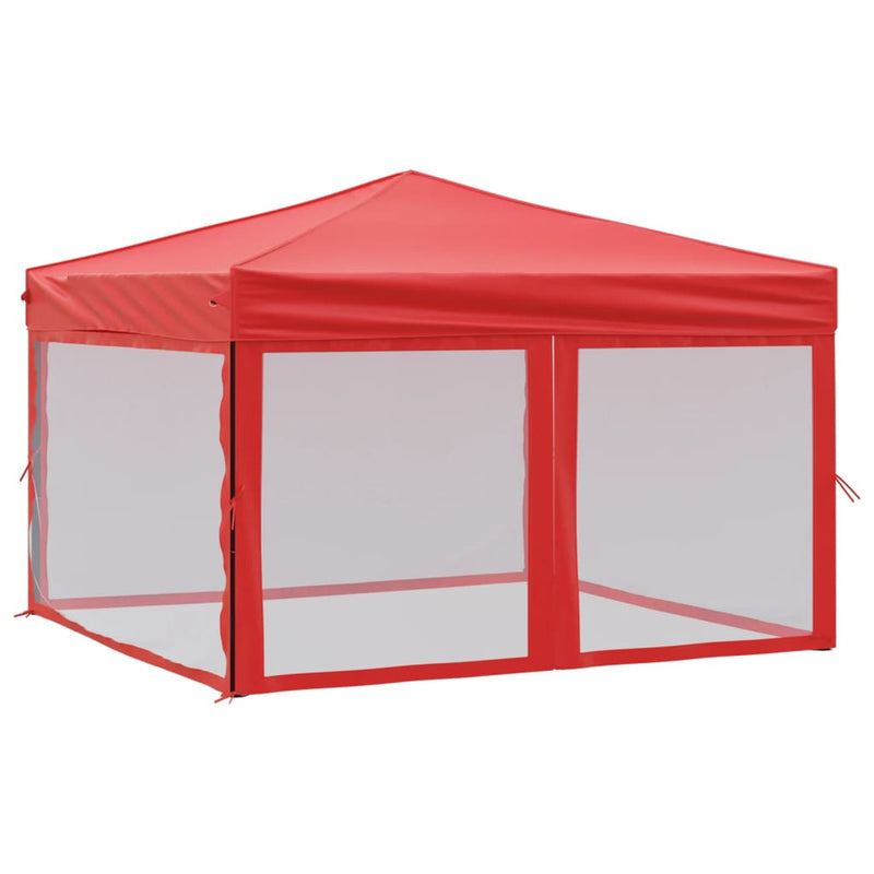 Load image into Gallery viewer, Vidaxl partytent inklapbaar met zijwanden 3x3 m rood
